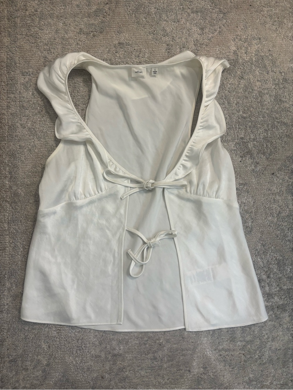 Wilfred White Sleeveless Tie-Front Top
